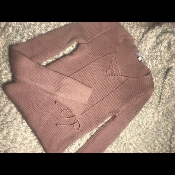 next Tops - Stretchy Lace-up Sweater